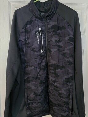 Sunice Men’s Black Camo Hybrid Puffer Jacket